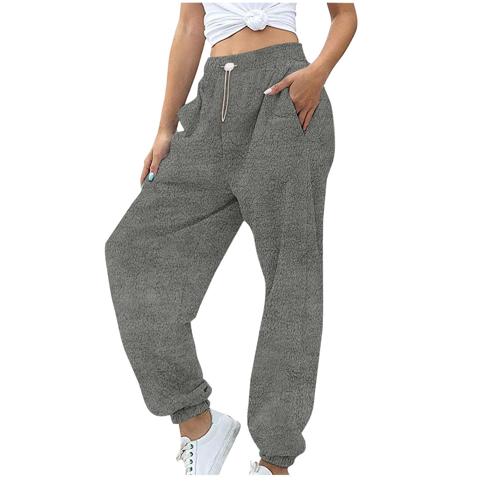 

Women Elastic High Waist Pant Casual Active Fit Wide Leg Long Pants Trousers With Pockets XXL армія зелений колір