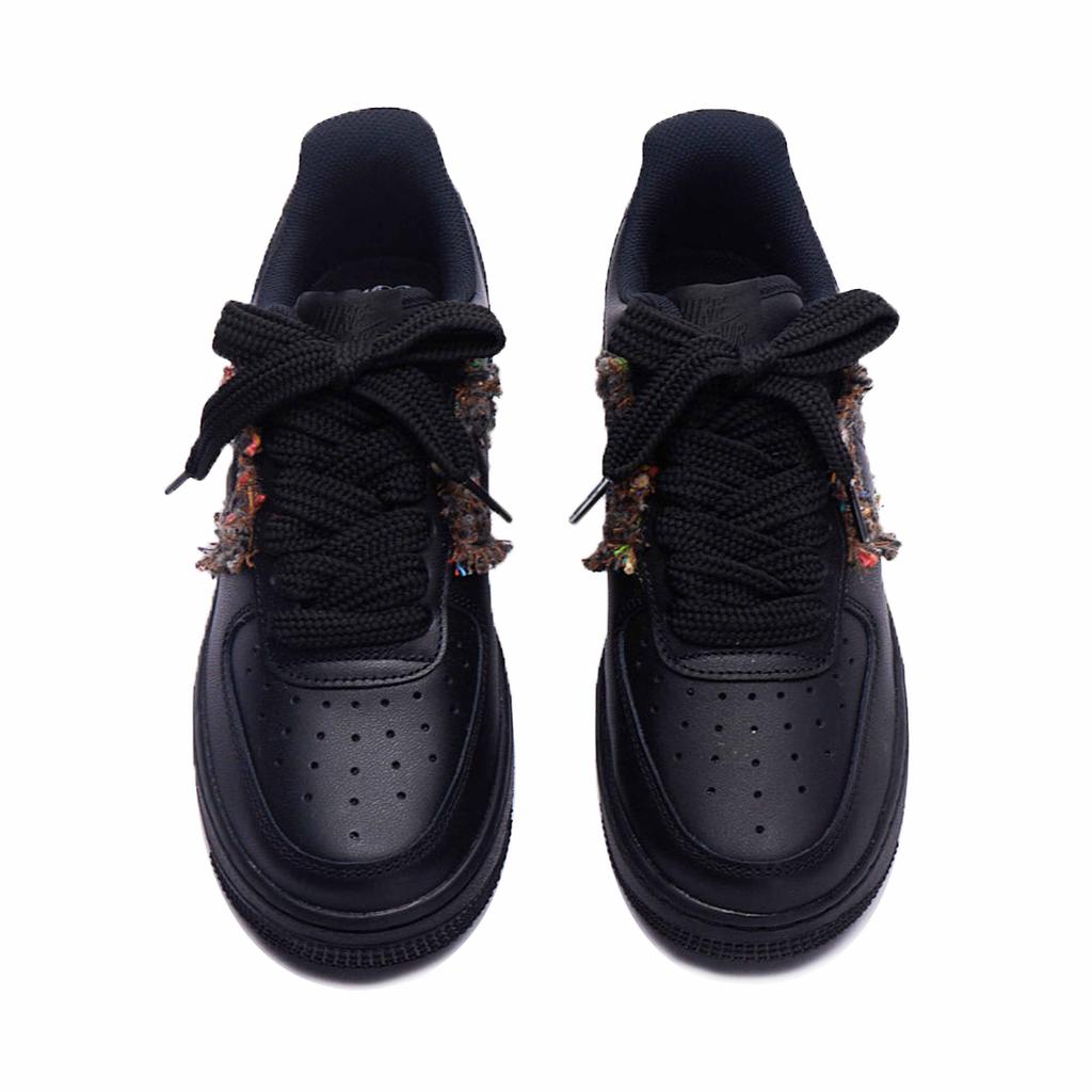 Nike Air Force 1 Cushioning Low top Skateboard Shoes Women's Black Brown DD8959-001(Team15-)