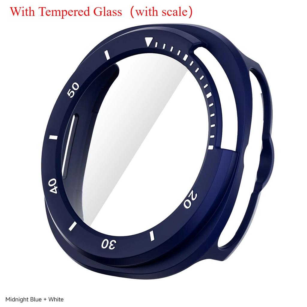 Protector Case For Samsung Galaxy Watch 8 Classic PC Hollowed Cover Protective Bumper Shell Tempered Glass Screen Accessories