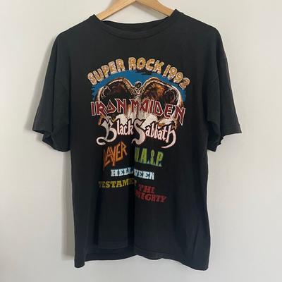 Vintage Super Rock 1992 Iron Maiden Black Sabbath Slayer Festival Unisex T-Shirt