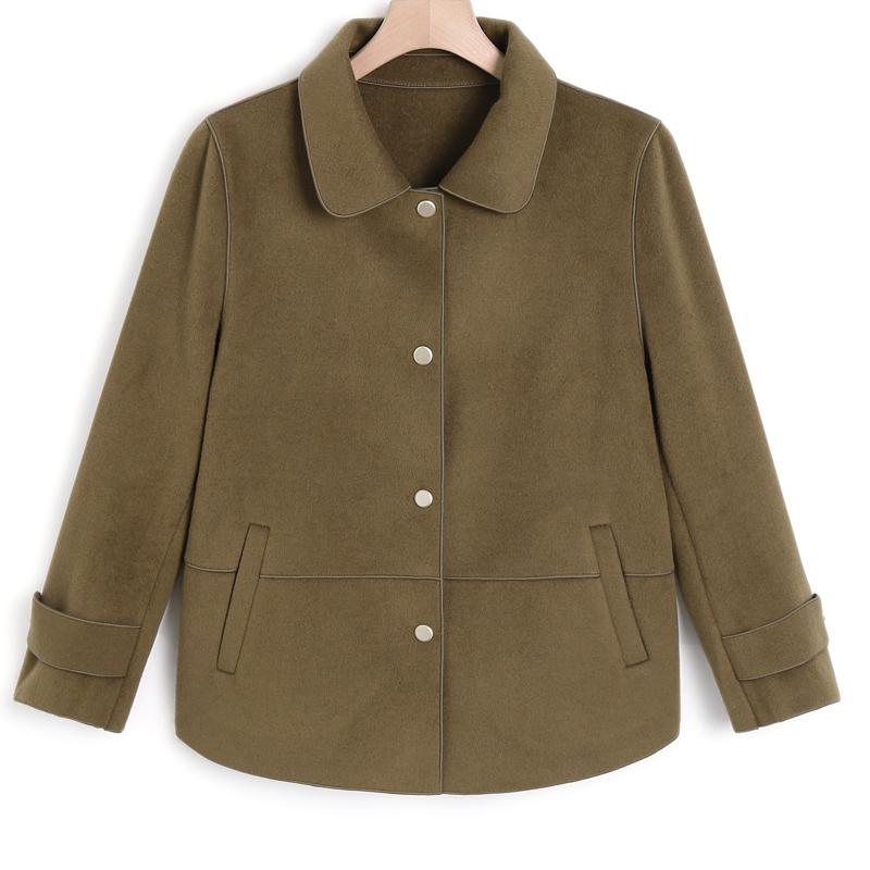 Middle Age Women's Wool & Blends Coats Plus Size Autumn Elegant Loose Outerwears Lady Jackets