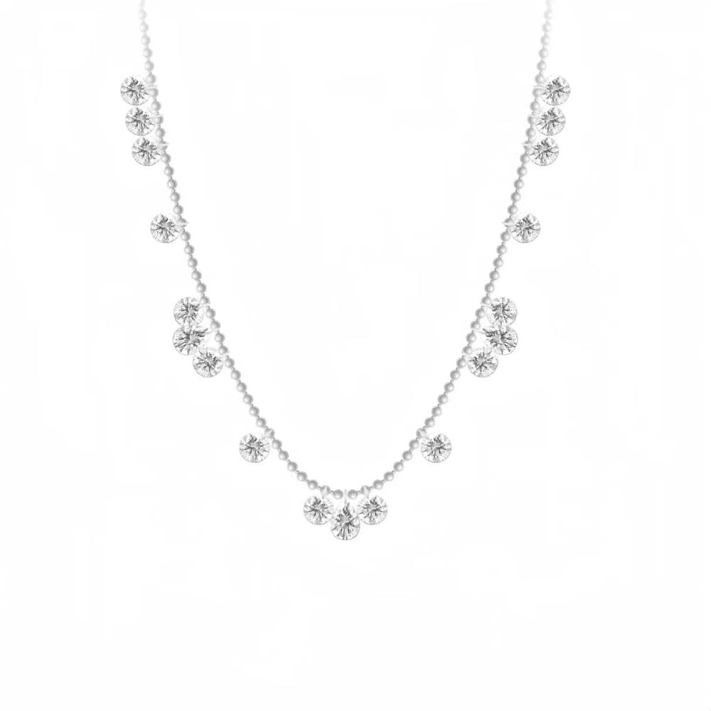 

Tear Starry Sky Necklace Luxury Zircon Diamond Pendant Women Fashion Elegant Collarbone Chain