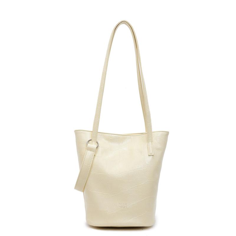 

Повседневная однотонная модная сумка-ведро с каменным узором, портативная, большой вместимости, новая летняя сумка через плечо для поездок на работу