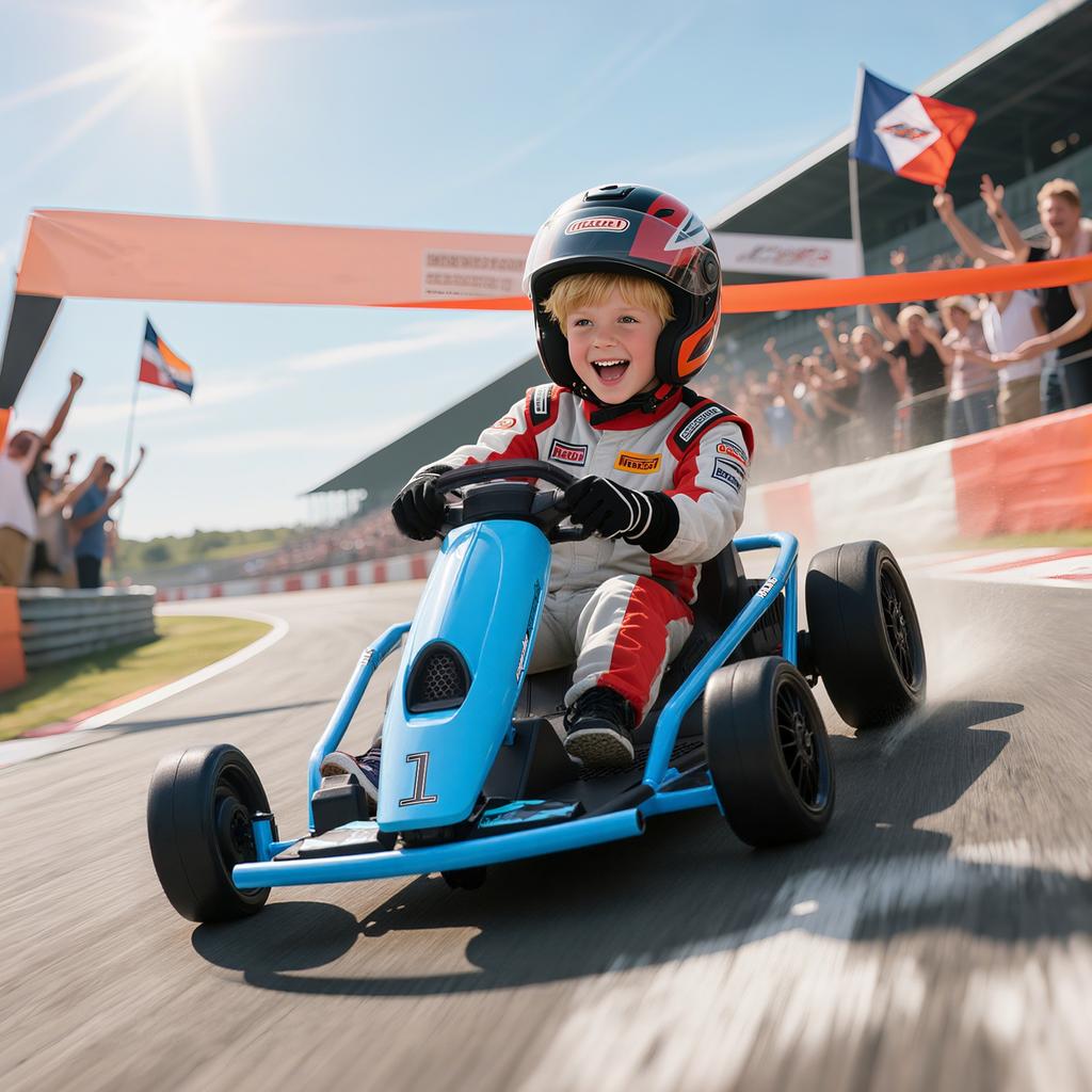 Electric Go-Kart for Kids 24 V Drift Mode 8 to 12 Years Blue