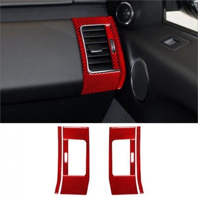 Red Carbon Fiber Interior Side Air Vent Cover Trim For Land Rover Range Rover