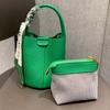 Bucket bag 2025 new handbag women's fashion simple atmospheric texture popular in Europe and the United States retro leather messenger bag