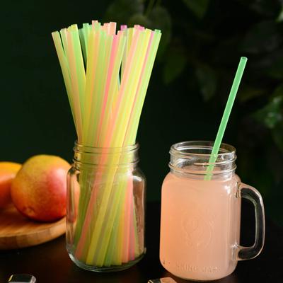 200pcs Multicolor Disposable Drinking Straws Home Bar Party Cocktail Drink Straw