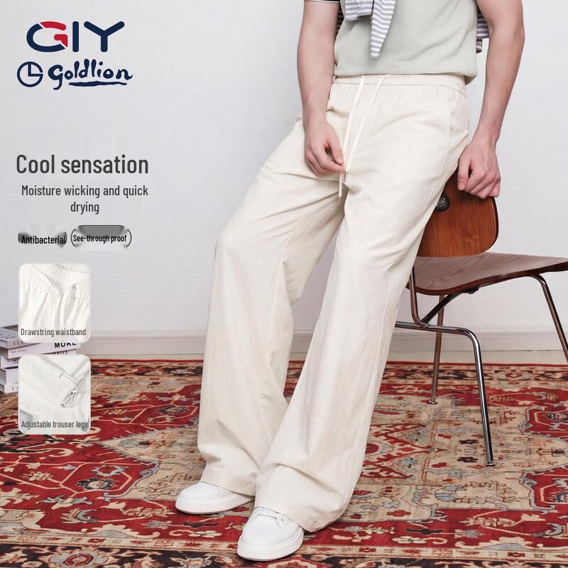 Goldlion Men s Spring Summer Straight-Leg Casual Pants S
