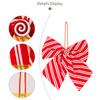 2pcs Large Christmas Wreath Bow Christmas Bow Christmas Tree Pendant Tree Topper Bows Decor Holiday Hangable Ornament