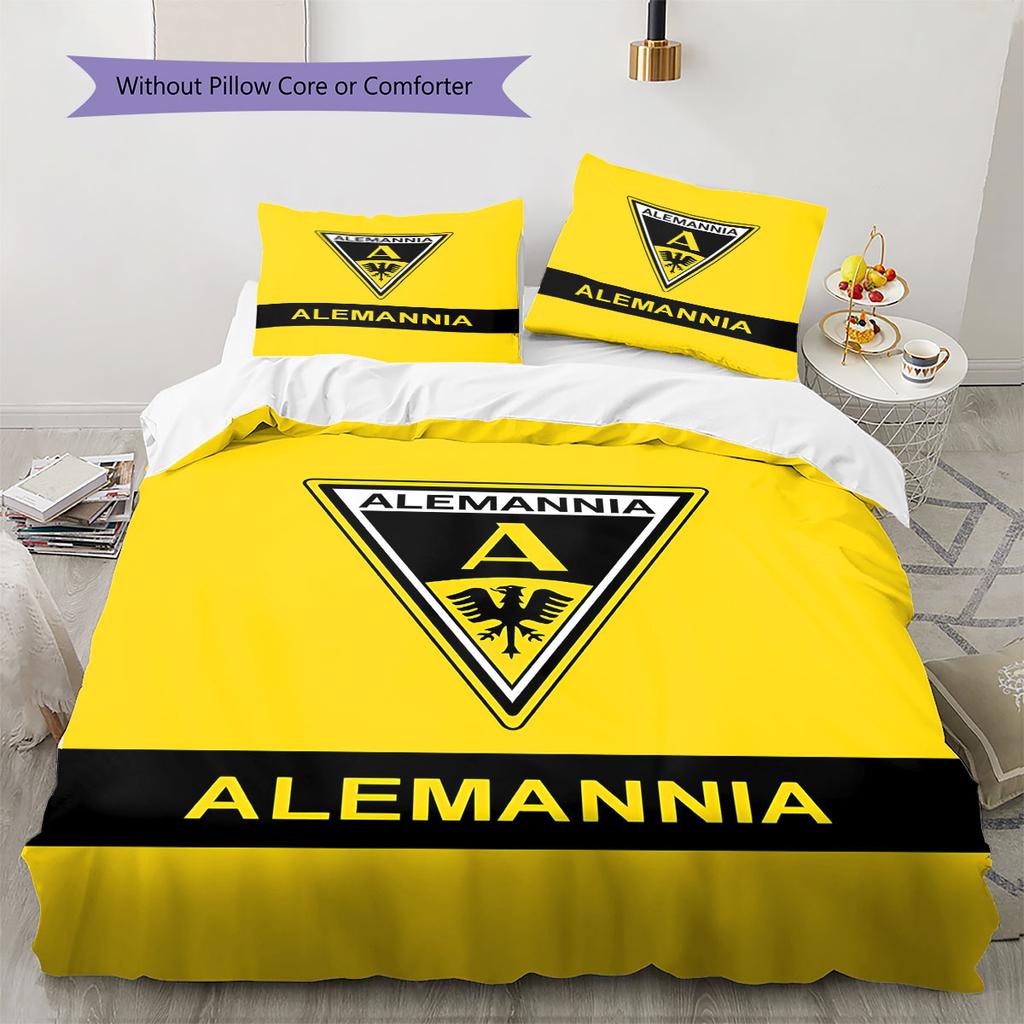 Alemannia Aachen Muster Bettwäsche, Steppdecke Set Bettbezug Kissenbezug Zuhause Geburtstagsgeschenk(1 Bettbezug + 2 Kissenbezüge, ohne Füllung)