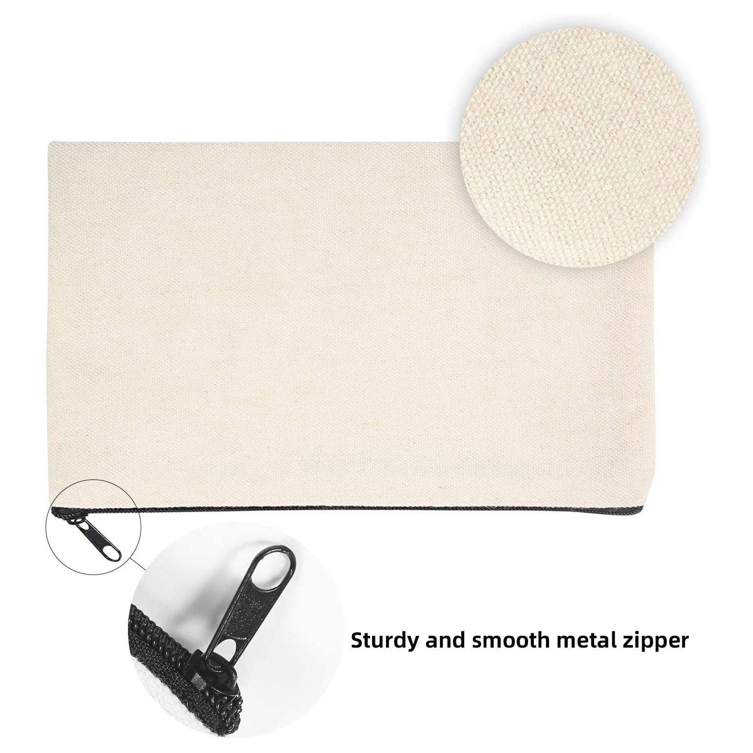 10 Pcs Blank DIY Craft Bag Canvas Pen Case Blank Makeup Bags - Canvas Pencil Bag Cotton Canvas Cosmetic Bag Travel Bag China Mainland