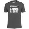 Mens I Support Animal Rights T Shirt Vegan Vegetarian Anti Vivisection