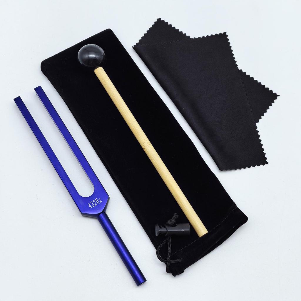 Gold 432HZ Aluminum Alloy Colored Tuning Fork with Triangle Shape.