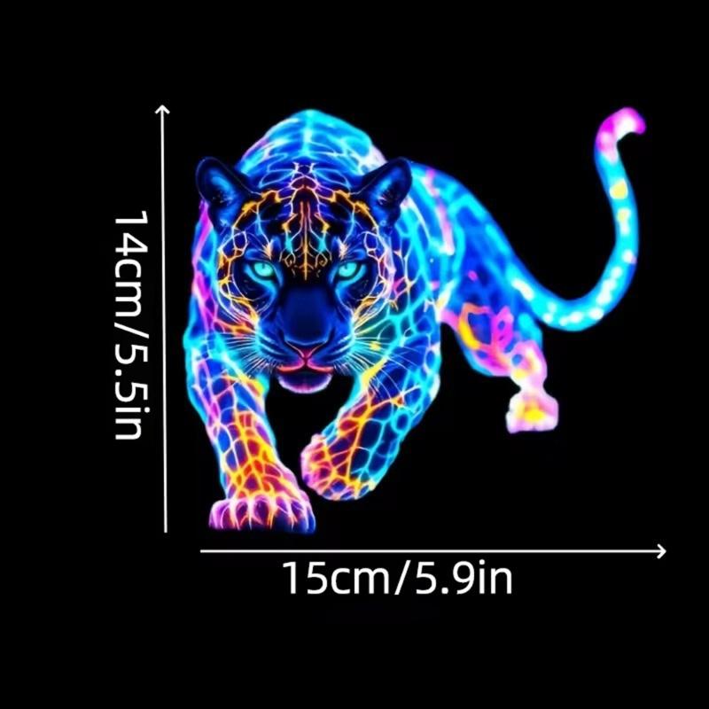 Easy Applying Vibrant Leopard Print Vinyls Decal Waterproof for Scooter Front Fairing and Automobile Window
