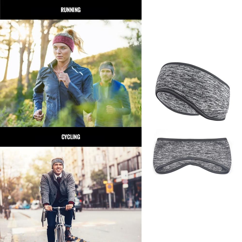 WRELS Ear Warmer Headbands Windproof Forehead Protection Headbands Polar Fleece Warm Headband Elastic Ski Ear Cover Ear Muffs