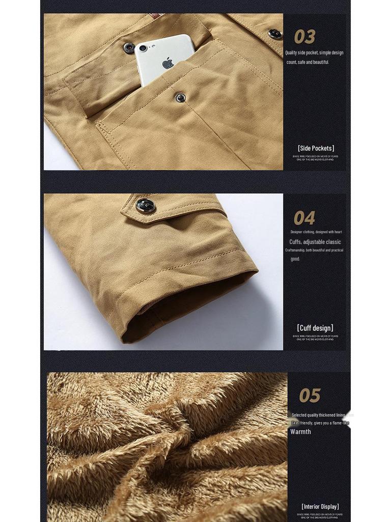 New Men's Washed Cotton Casual Jacket