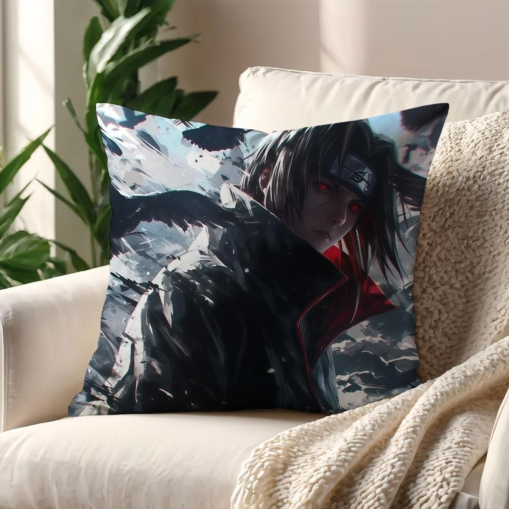 IItachi UUchiha Anime NNaruto Cushion Cover For Pillow Printing Sofa Decoration Home Car Room Coffee Office Nordic Simplicity