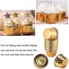 50 Pieces Aluminum Foil Baking Molds, Cupcake Boxes, Mini Cupcake Mold less
