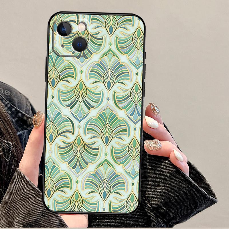 Gedämpfte Marokkanische Mosaikfliesen Handyhülle Für iPhone 17 Pro Max 14 13 12 11 15 16 Pro Max mini 15 Plus 16e 17 Air Cover