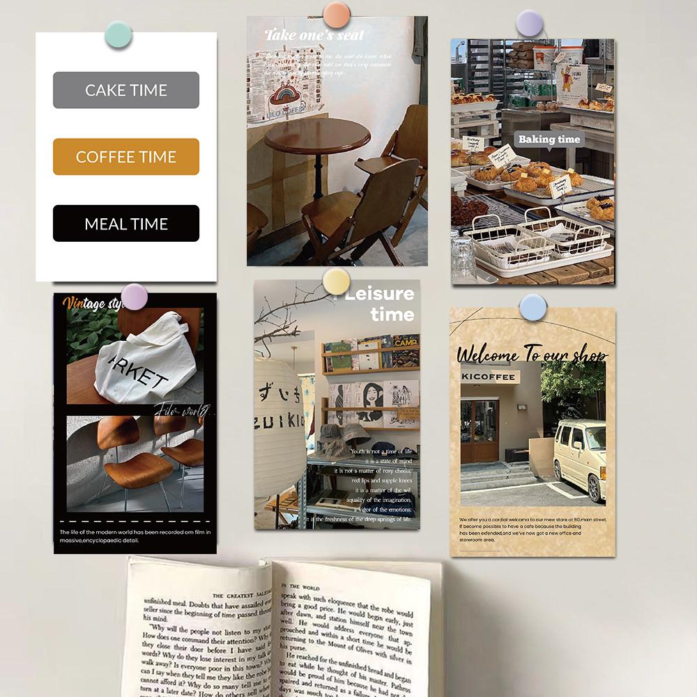 

15PCS vitage Posters Sticker Harajuku For Room Laptop Luggage Card Creative Cafe Art Bar Background Photography Wall Decoration