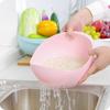 Convenient Storage Kitchen Supplies Vegetable Basket Rice Washing Sieve Rice Bowl Drain Basket