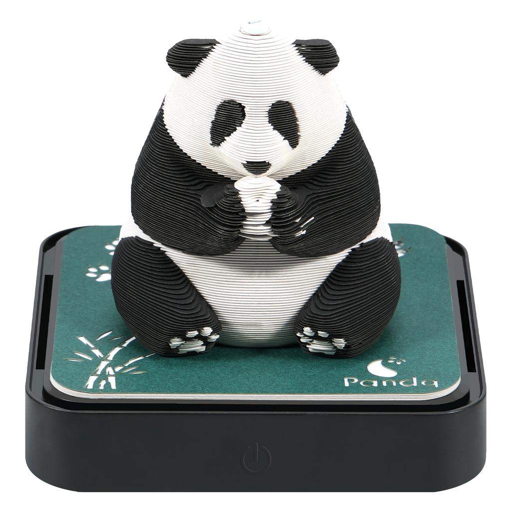 2025 3D Panda Paper Sculpture Desk Calendar Tear-Away 3D Memo Pad Art Sticky Notes Creative Paper Carving Art Ornaments Gifts