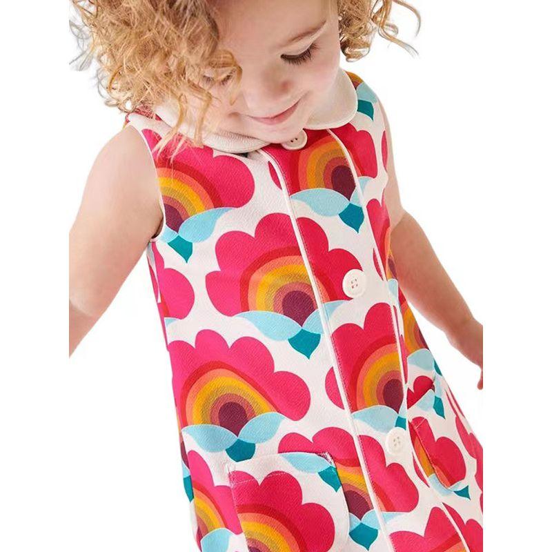 Summer Red Flower Preppy Style Sundress