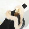 Luxury Fluffy Fur Thick Bottom Suede Snow Boots Women Winter Warm Plush Ankle Boots Plus Size Women's Chelsea Short Booties
