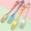 12pcs Colorful Royal Tableware Set Western Stainless Steel Flatware Cutlery Coffee Spoon Fruit Cake Fork Dinnerware Silverware