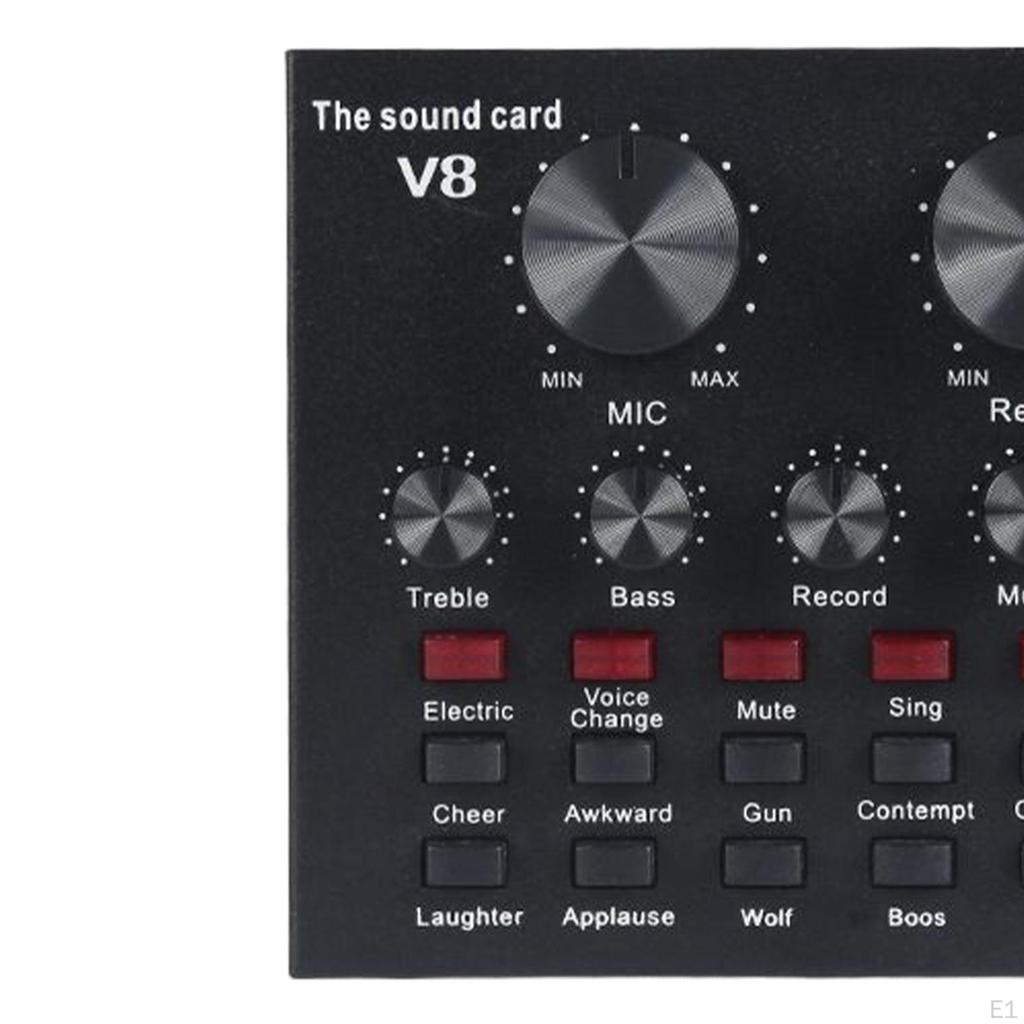 Professional V8 Sound Card Recording Studio Equipment for Chat On