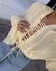 European & American Women's V-Neck Tie-Waist Fashion Casual Shirt