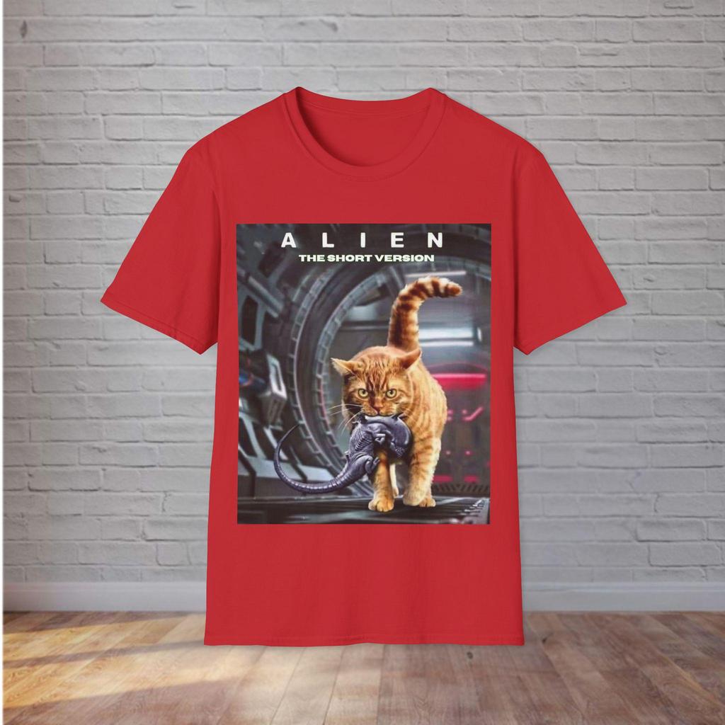 Meme Cat Alien Movie T Shirt Womens Unisex Cotton Tee Casual Summer Oversize Humor Short Sleeve Streetwear Loose ONeck Casual Top