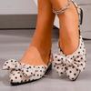 2025 Closed Toe Women's Sandals Summer Butterfly-knot Dress Color Matching Best Seller Elegant Comfortable High Heels