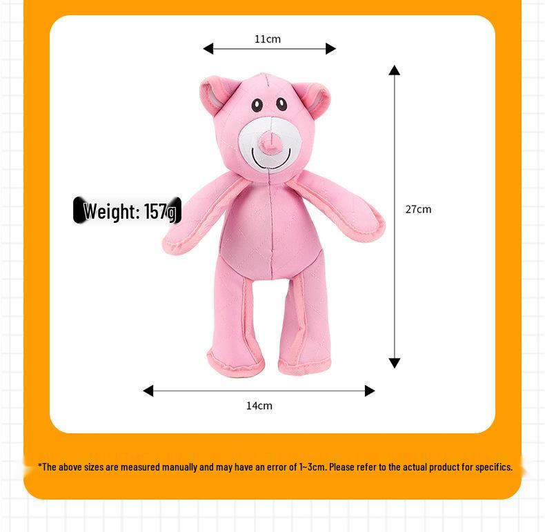 Bear Bite-Resistant Squeaky Dog Teething Toy - Oxford Cloth Plush Companion