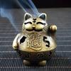 1 st Lyckokatt Rökelsekar Gyllene Feng Shui Lycka Hem-/Kontorsdekor Med Rikedomssymboler Meditationstillbehör