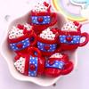 10PCS Resin Colorful Cute Red Candy Love Heart Donut Flat Back Stone Cartoon Scrapbook Figurine DIY Bow Decor Accessories Crafts