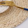 SW Corn Water Grass Handmade Weave Round Coaster Pad Mat Heat Insulation Placemat