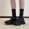 Sheepskin version~ Retro Brock leather thick-soled Mary Jane shoes for women with versatile black outer small leather shoes