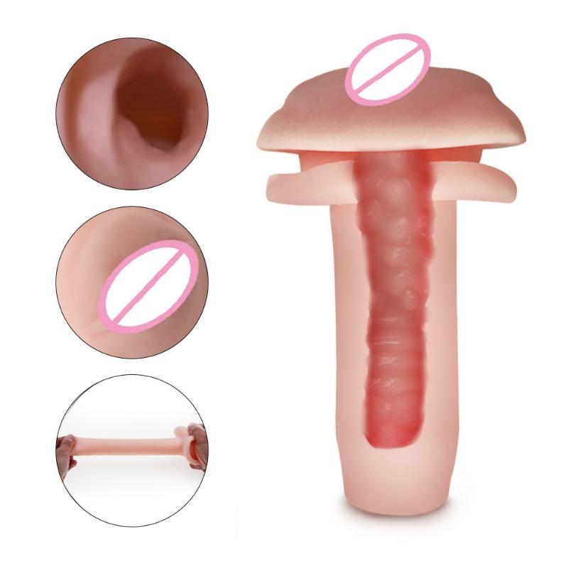Male Pussys Masturbator Cup Realistic Soft Tight Vagina Pussy Silicone Waterproof Massager Adults Sex Toys Product For Men