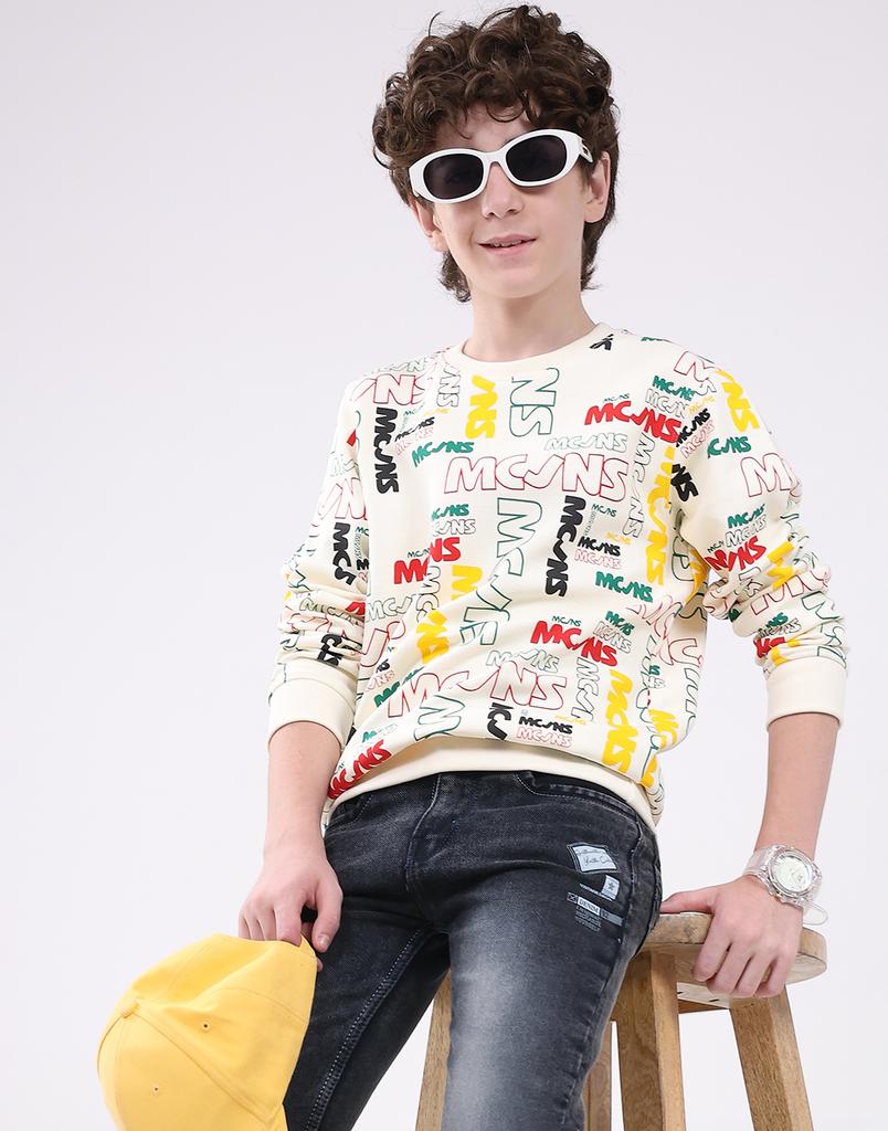 Monte Carlo Boy's Round Neck Full Sleeve Sweatshirt