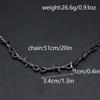 Unisex Gothic Punk Style Necklace Hip Hop Barbed Wire Themed Minimalist Vacation Fashionable Jewelry Accessory Metal Chain Jewelry Gift