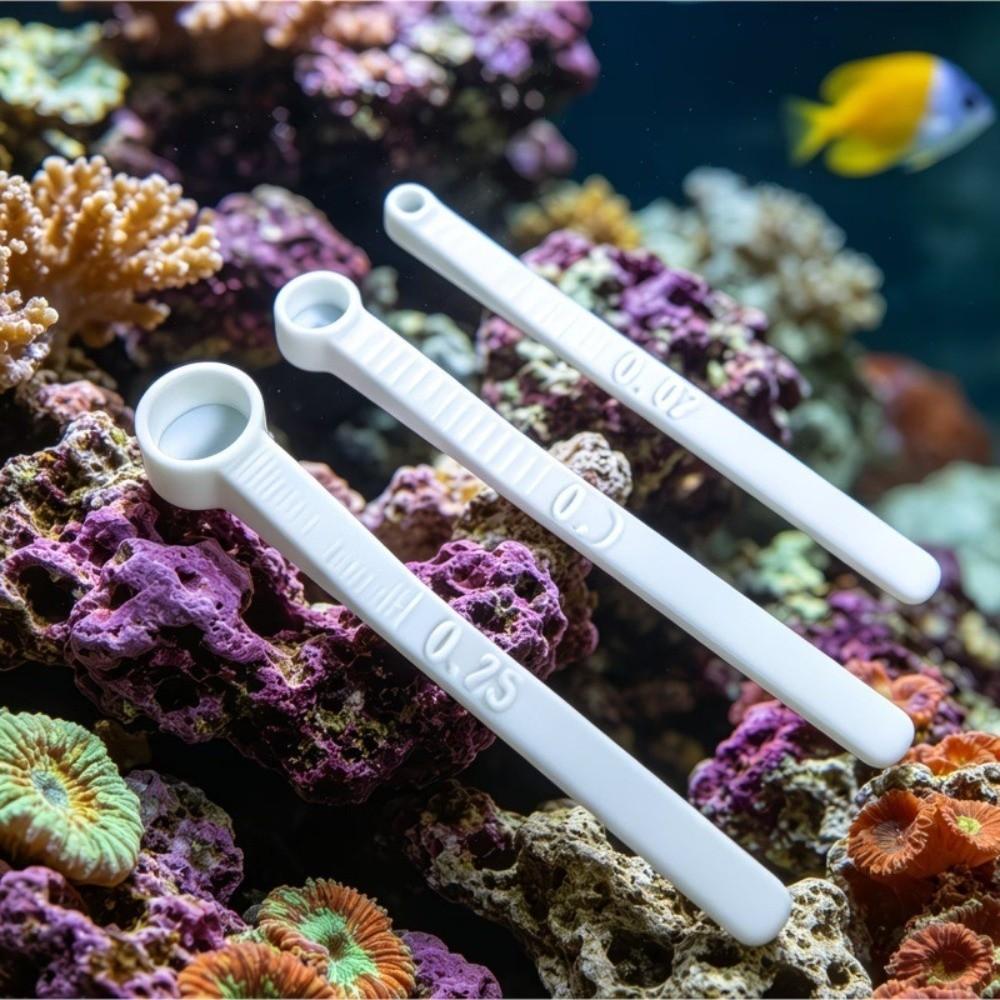 3Pcs Precise Scale Aquarium Feeding Scoop Fish Feeding Tool  for Aquariums & Fish Tanks