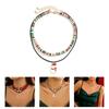 Christmas Beaded Necklace Trendy Pendant Clavicle Chain Trendy Neck Jewelry Gift for Holiday Party Occasion & Daily Wear