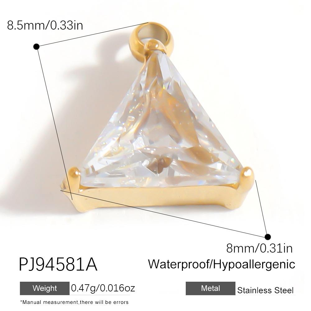 Waterproof Hypoallergenic DIY Jewelry 18K PVD Gold Plated Stainless Steel CZ Star Moon Heart Bow  Charms Pendants Bulk