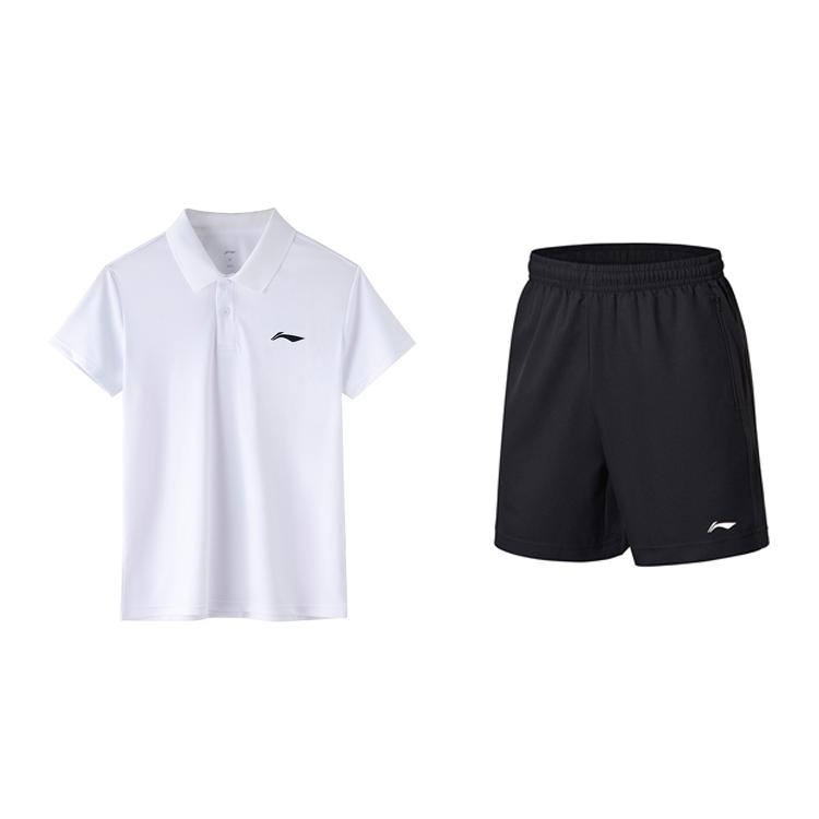 Li Ning Casual Sportswear Men s Polo Collar Moderate APLT139-2+AKST633-1 3XL