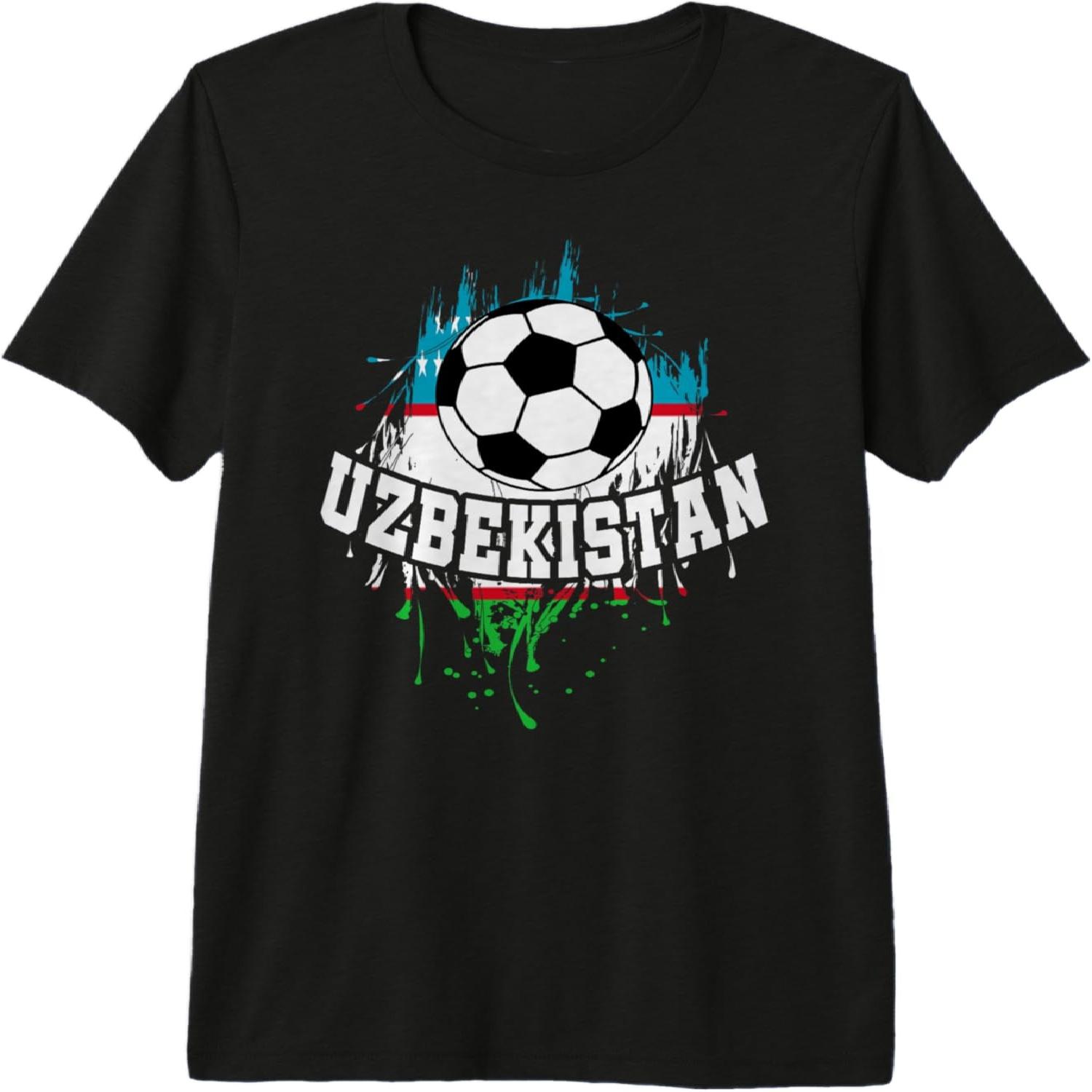 

Uzbekistan Soccer Uzbekistani Football Uzbek Futbol Premium T-Shirt XXXXXL різнокольоровий