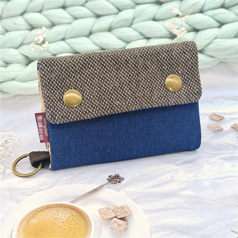 

Креативный мультяшный принт, джинсовый холщовый кошелек, минималистичная женская сумка для ключей