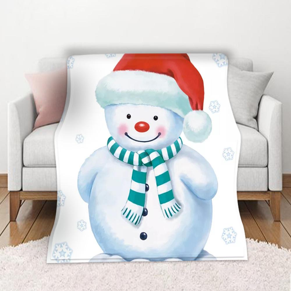 3D-Flanell-Überwurfdecke mit weihnachtlichem Thema, weich, leicht, warm, für Wohnzimmer, Schlafzimmer, Bett, Sofa, Couch, Kinder und Erwachsene, Geschenke
