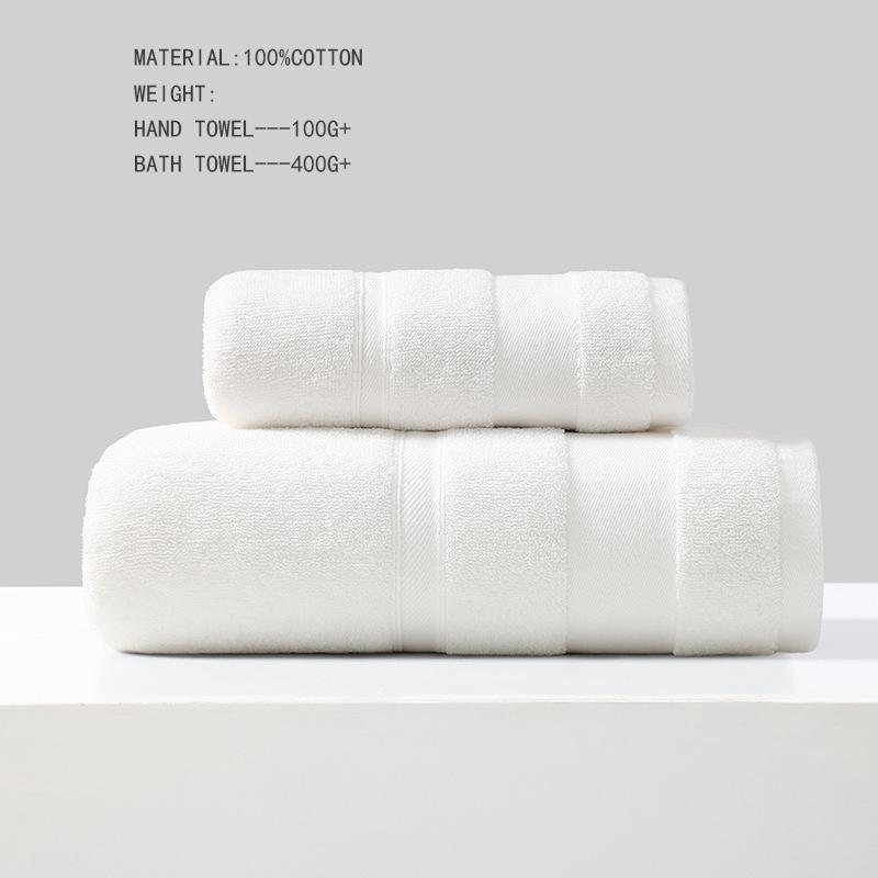 Battilo Cotton Bath Towel Soft Absorbent Face Hand Towels Luxury Hotel Spa Bathroom Towel Solid Beach Towel 2Pcs Bath Towel Set
