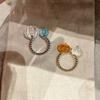 Trendy Fashion Pumpkin Open Rings For Women Dopamine Exquisite Design Daily Commuting Versatile Hand Decorations Jewelry